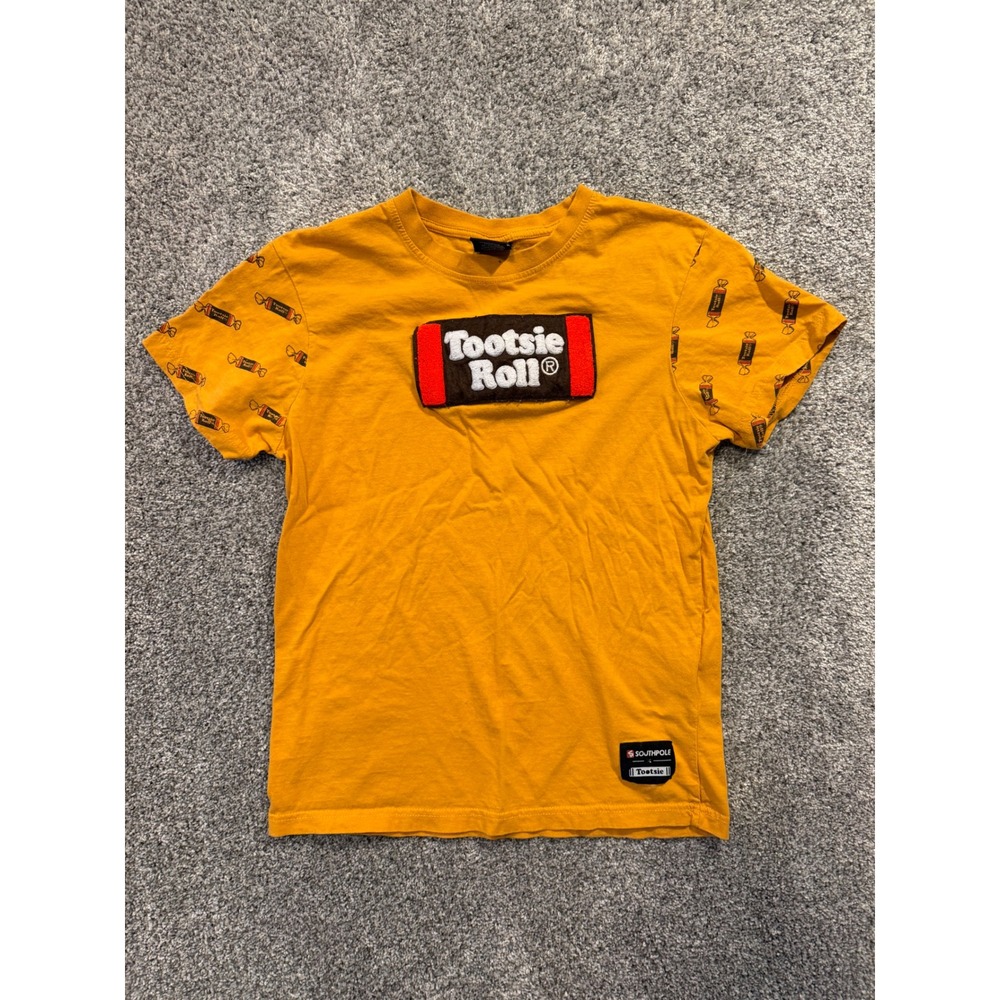 Southpole‎ Tootsie Roll Graphic T-Shirt Mens Small Orange Short Sleeve